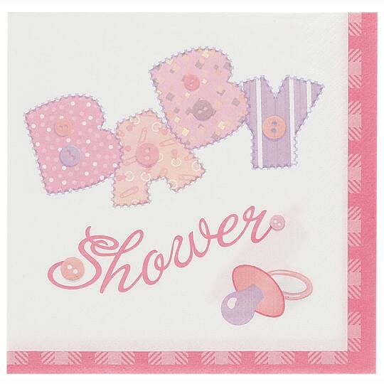 Pink Cute As A Button Baby Shower Luncheon Napkins 16ct Pink Cute As A Button Baby Shower Luncheon Napkins 16ct
